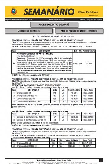 Semanário Oficial - Ed. 260