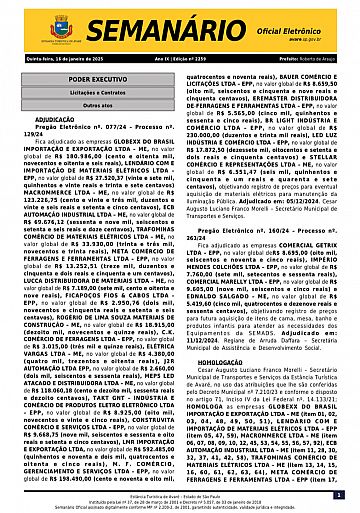 Semanário Oficial - Ed. 2259