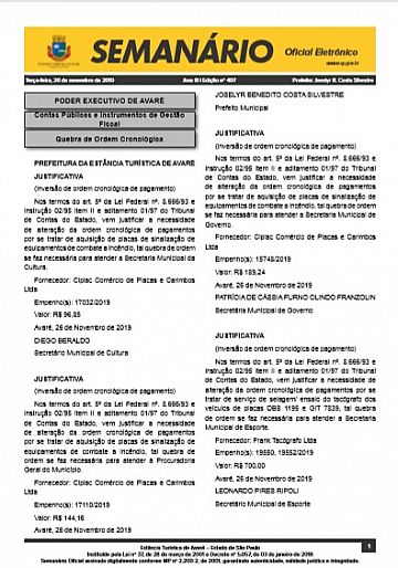 Semanário Oficial - Ed. 497