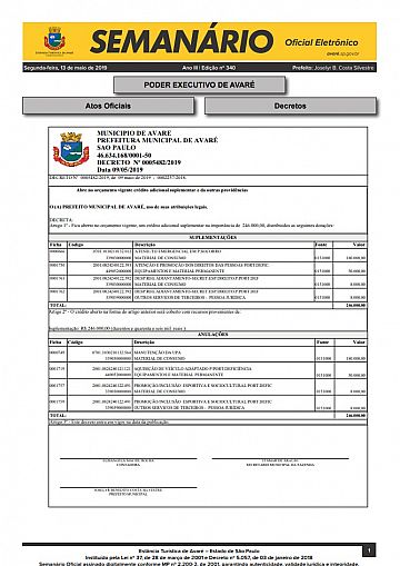 Semanário Oficial - Ed. 340