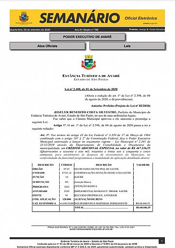 Semanário Oficial - Ed. 736