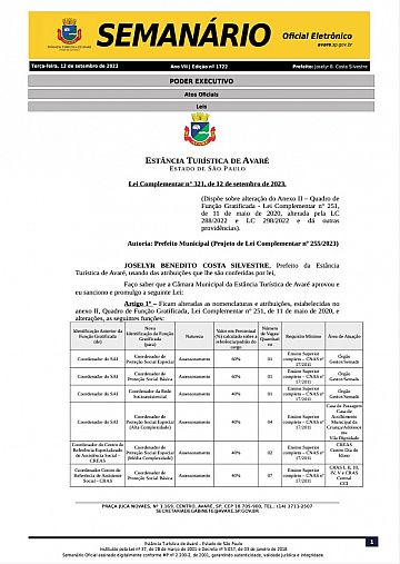 Semanário Oficial - Ed. 1722