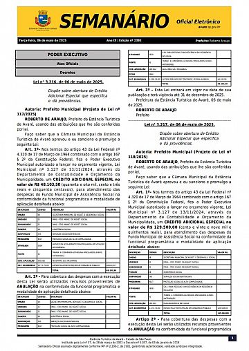 Semanário Oficial - Ed. 2393