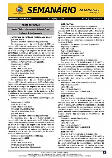 Semanário Oficial - Ed. 1566