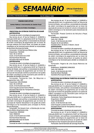 Semanário Oficial - Ed. 1520