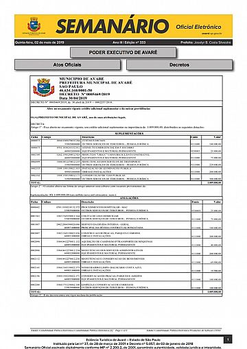 Semanário Oficial - Ed. 333