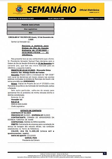 Semanário Oficial - Ed. 2298