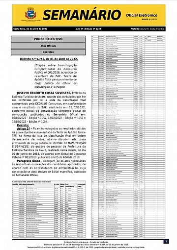 Semanário Oficial - Ed. 1248