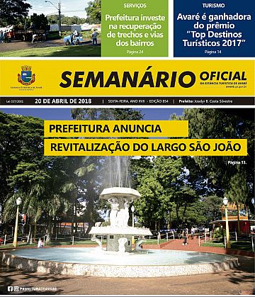 Semanário Oficial - Ed. 854