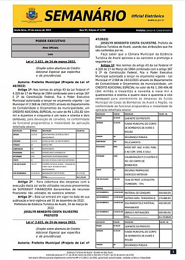 Semanário Oficial - Ed. 1239