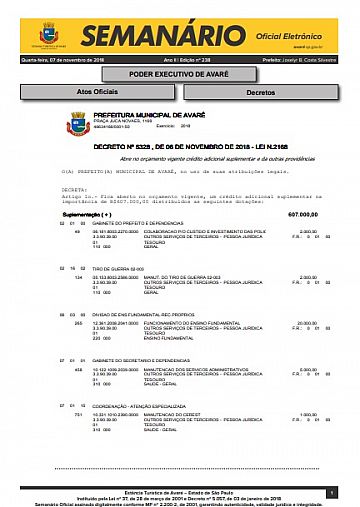 Semanário Oficial - Ed. 238