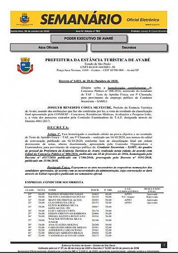 Semanário Oficial - Ed. 783