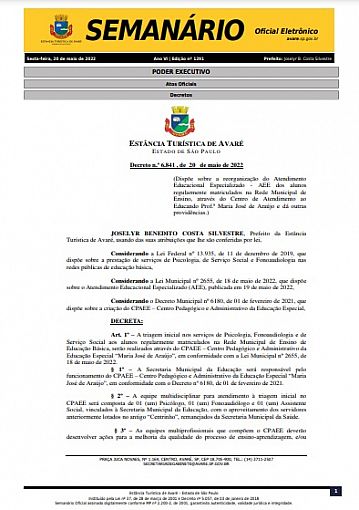 Semanário Oficial - Ed. 1291