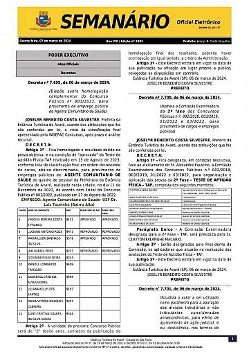 Semanário Oficial - Ed. 1903
