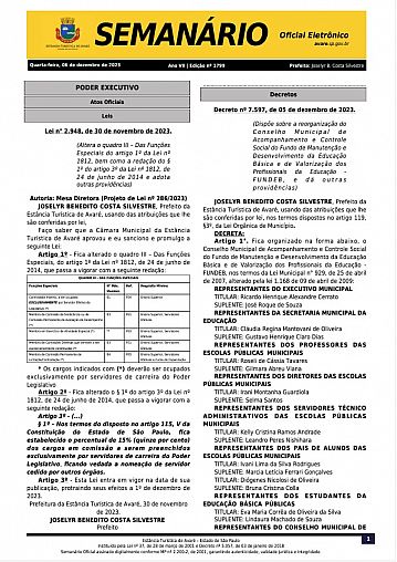 Semanário Oficial - Ed. 1799