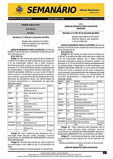 Semanário Oficial - Ed. 1645