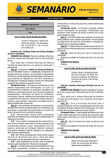 Semanário Oficial - Ed. 2461