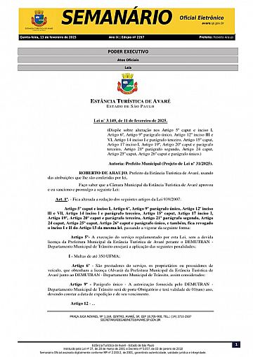 Semanário Oficial - Ed. 2297