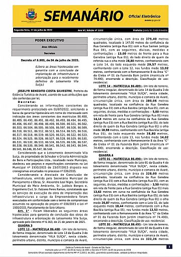 Semanário Oficial - Ed. 1333