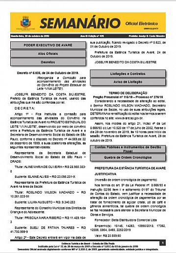 Semanário Oficial - Ed. 476