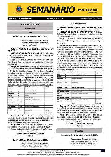 Semanário Oficial - Ed. 1513