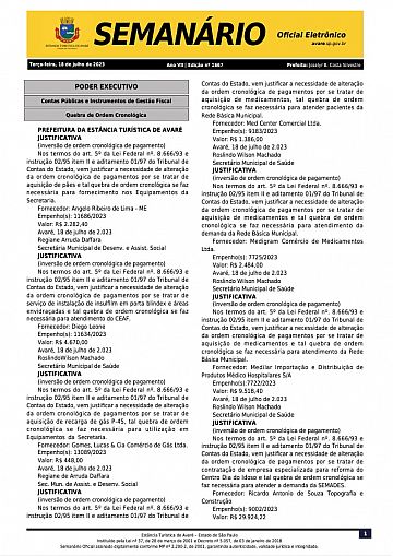 Semanário Oficial - Ed. 1667