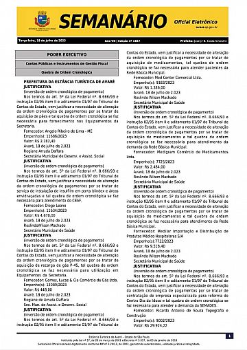 Semanário Oficial - Ed. 1667