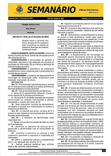 Semanário Oficial - Ed. 2022