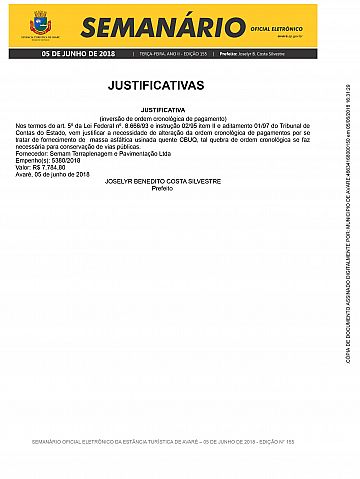 Semanário Oficial - Ed. 155