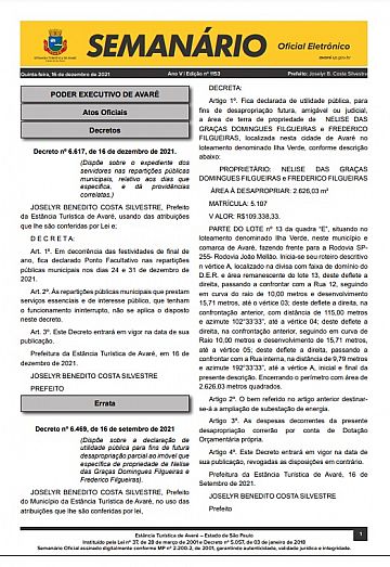 Semanário Oficial - Ed. 1153