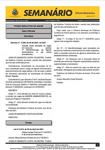 Semanário Oficial - Ed. 941