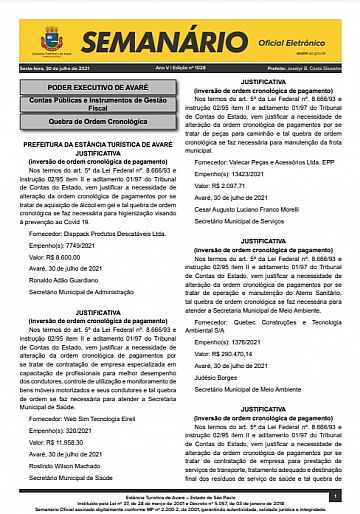 Semanário Oficial - Ed. 1028