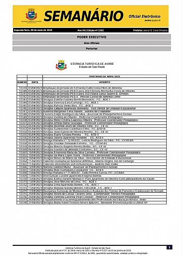 Semanário Oficial - Ed. 1592