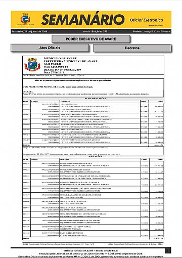 Semanário Oficial - Ed. 375