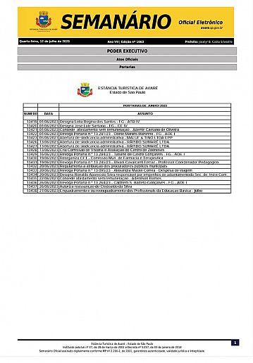 Semanário Oficial - Ed. 1663