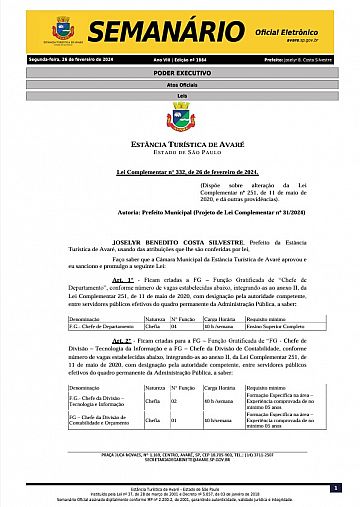 Semanário Oficial - Ed. 1884