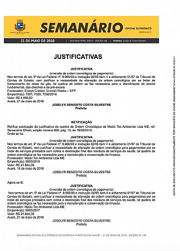 Semanário Oficial - Ed. 148