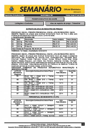 Semanário Oficial - Ed. 384