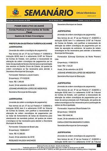 Semanário Oficial - Ed. 443