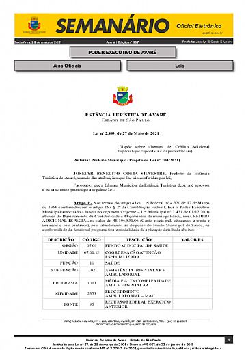 Semanário Oficial - Ed. 967