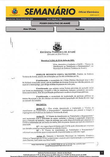 Semanário Oficial - Ed. 1142