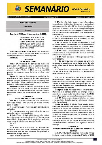 Semanário Oficial - Ed. 1477