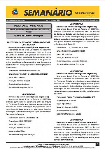 Semanário Oficial - Ed. 942