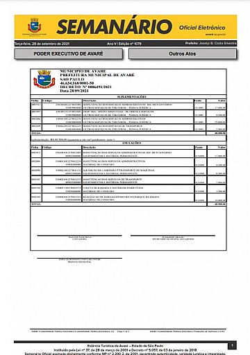 Semanário Oficial - Ed. 1079