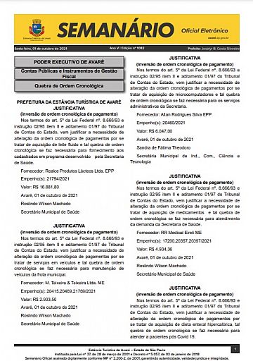 Semanário Oficial - Ed. 1082