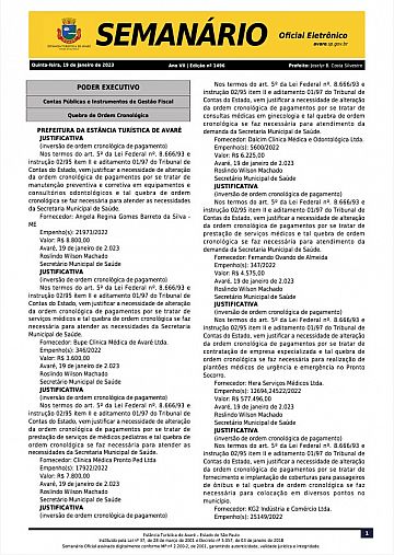 Semanário Oficial - Ed. 1496