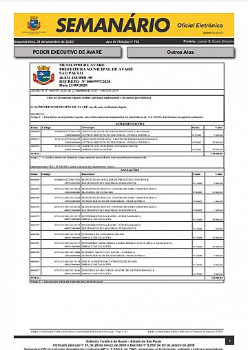 Semanário Oficial - Ed. 752