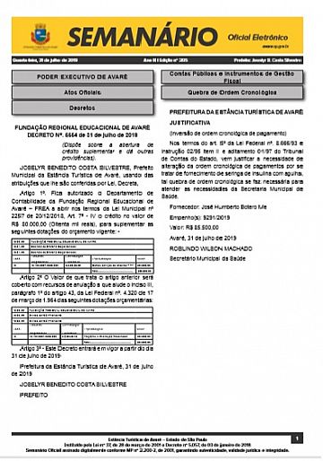 Semanário Oficial - Ed. 395