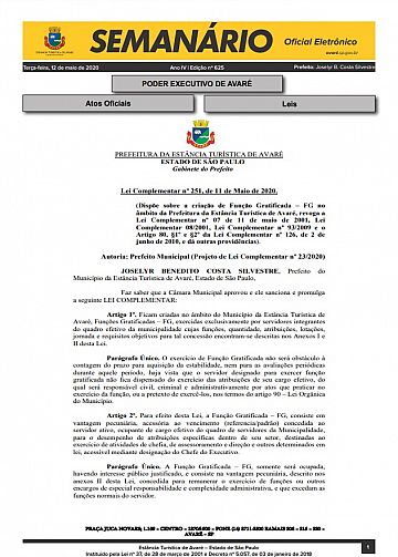 Semanário Oficial - Ed. 625