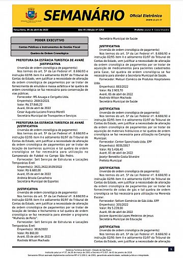 Semanário Oficial - Ed. 1252